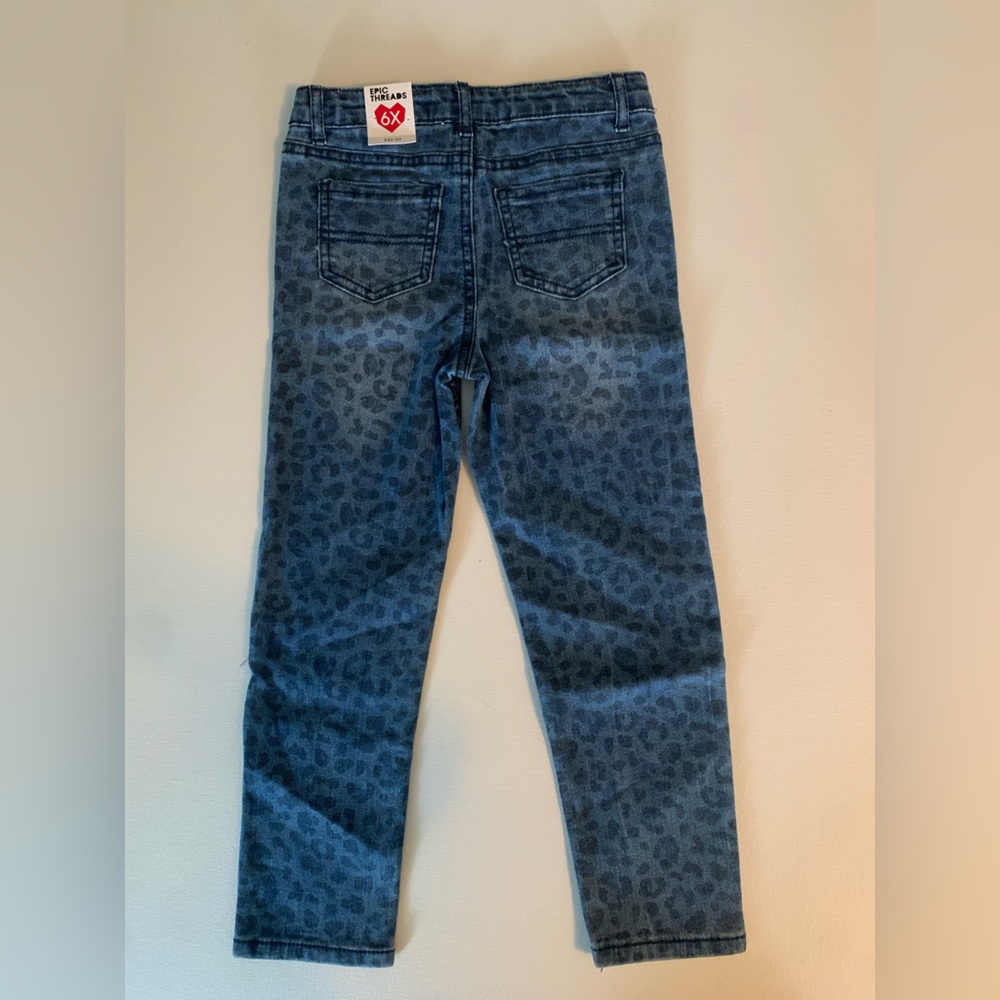 Girls Leopard Print Skinny Jean Size 6X